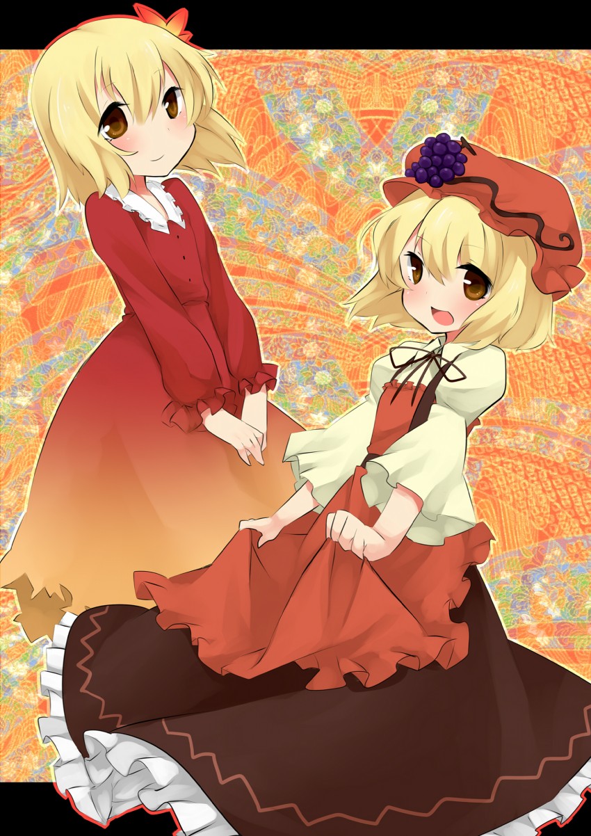 aki minoriko and aki shizuha (touhou) drawn by mikan_(ama_no_hakoniwa)