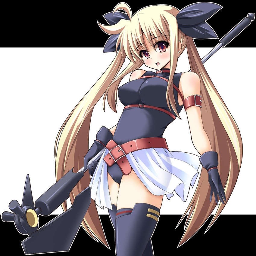 fate testarossa and bardiche (lyrical nanoha and 1 more) drawn by shinshin