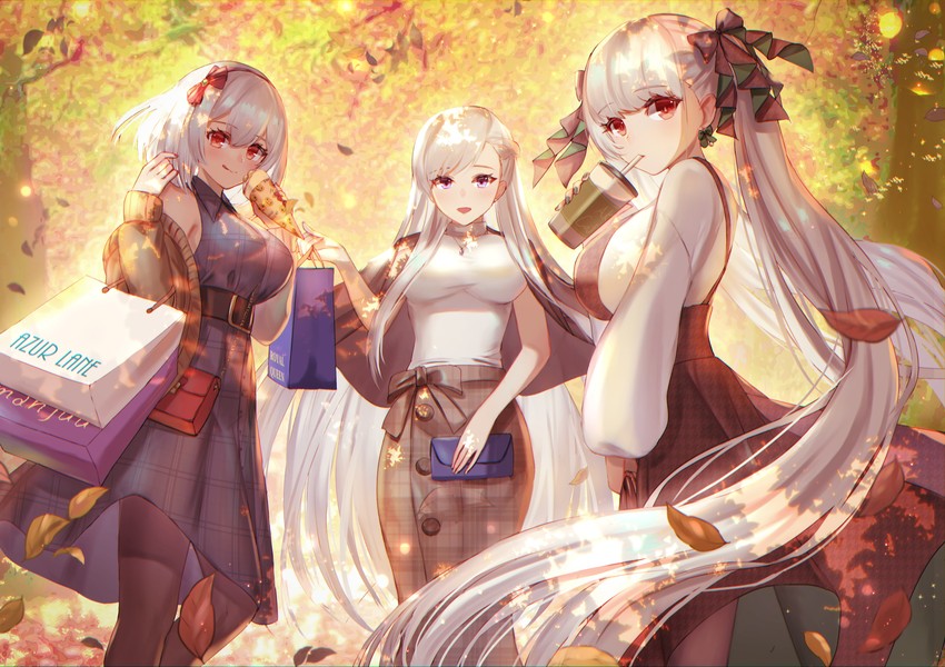formidable, belfast, and sirius (azur lane) drawn by dolce_(dolsuke)