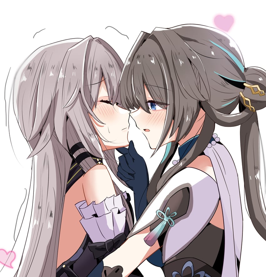 herta, the herta, and ruan mei (honkai and 1 more) drawn by akabeko123