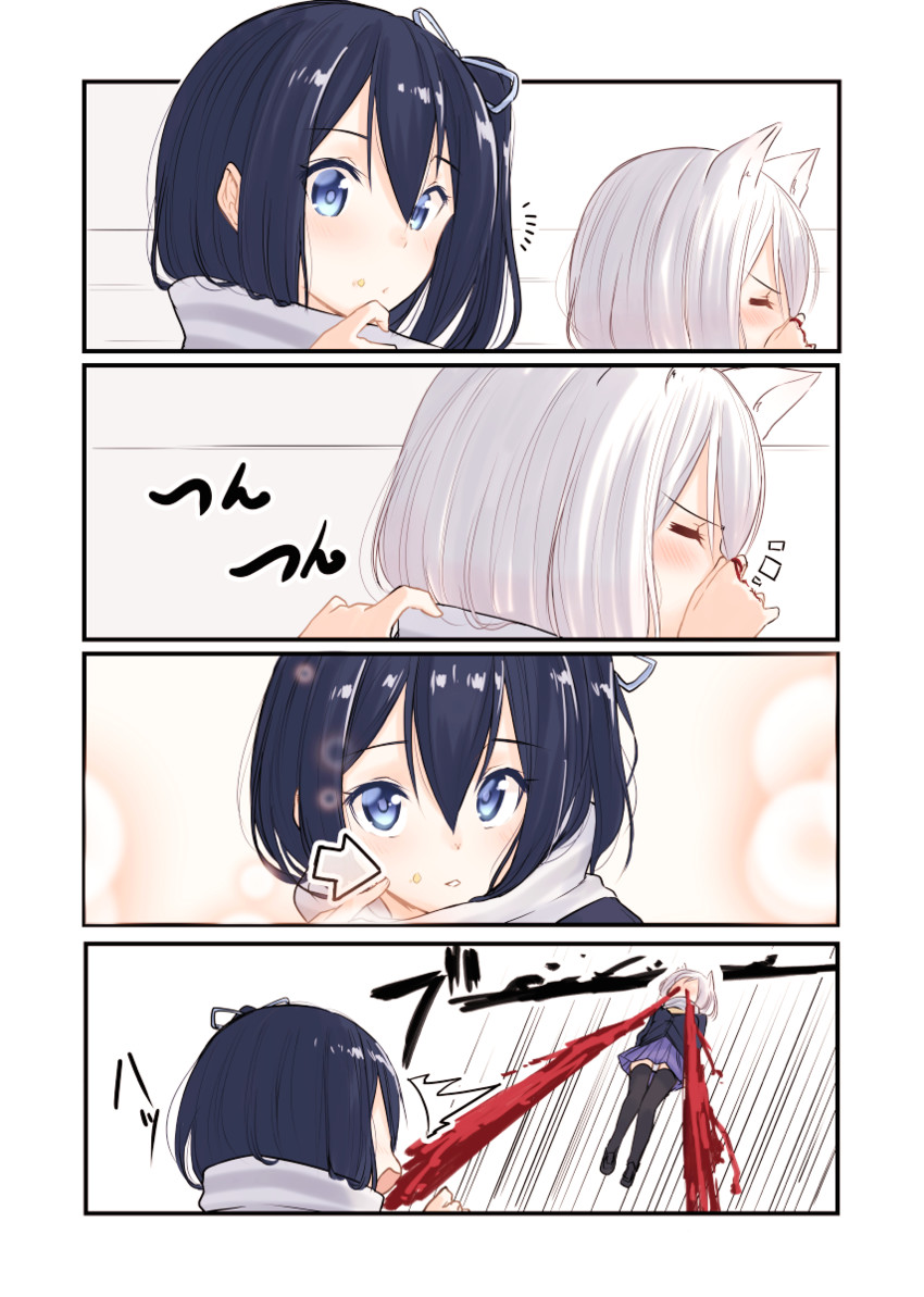 suzunari shizuku and suzunari arare (original) drawn by yuki_arare