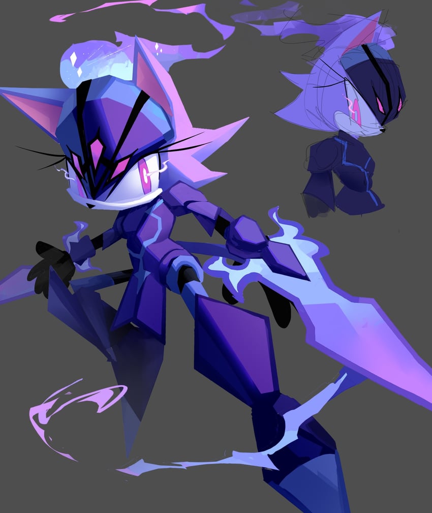 blaze the cat and ceruledge (pokemon and 1 more) drawn by budgie177