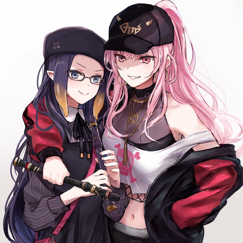 mori calliope and ninomae ina'nis (hololive and 1 more) drawn by yuuyu_(777)