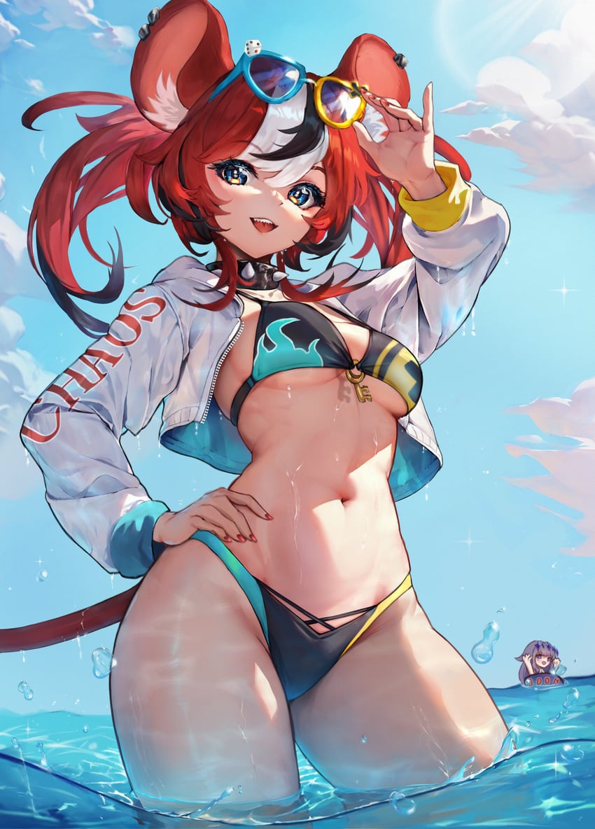 hakos baelz and koseki bijou (hololive and 1 more) drawn by klopsiak