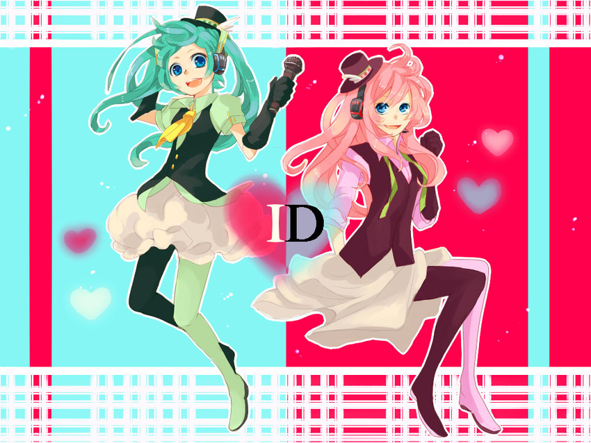 hatsune miku and megurine luka (vocaloid) drawn by madori_(sayuri5)