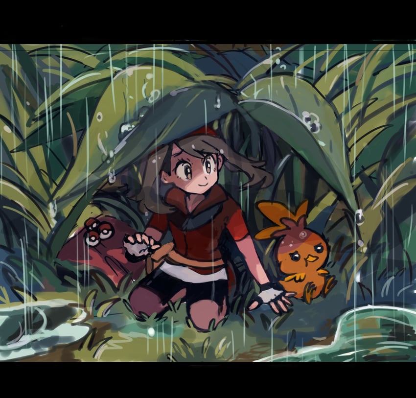 may and torchic (pokemon and 1 more) drawn by shichibee_(stm_mimi)