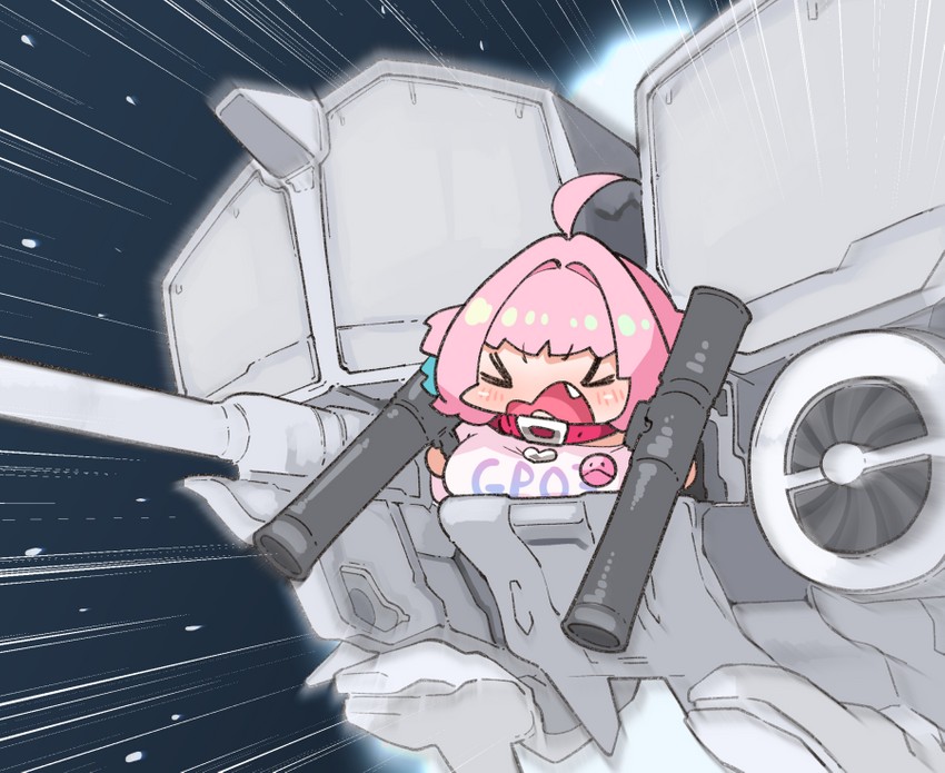 yumemi riamu, haro, and gundam gp-03 stamen (idolmaster and 3 more) drawn by takato_kurosuke