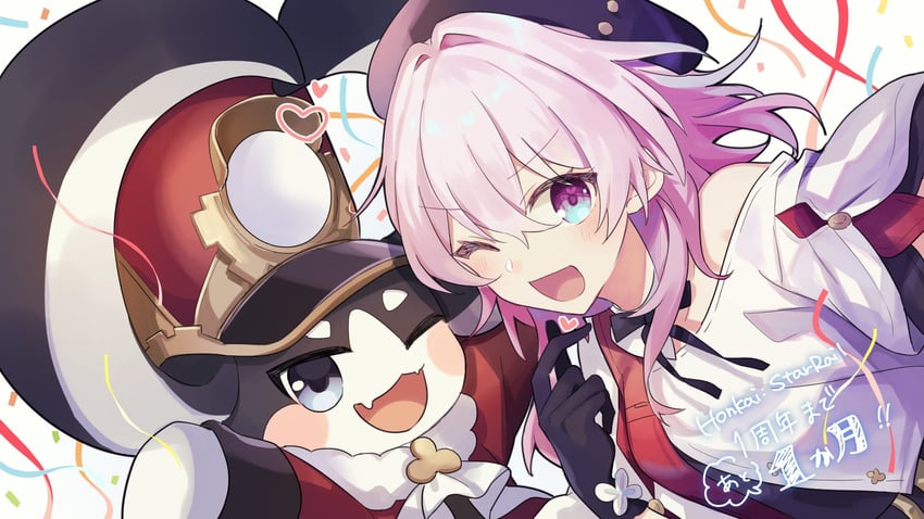 march 7th and pom-pom (honkai and 1 more) drawn by shirase_(shirose)