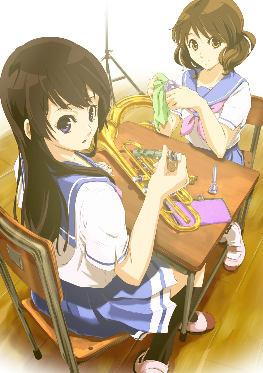 oumae kumiko and kousaka reina (hibike! euphonium) drawn by supe_(yuusyasupepen)