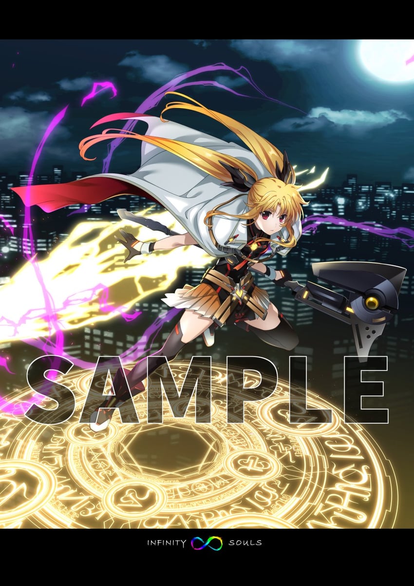 fate testarossa and bardiche (lyrical nanoha and 1 more) drawn by kawakami_shuuichi