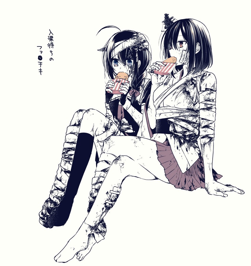 shigure, shigure kai ni, and yamashiro (kantai collection) drawn by momoiro