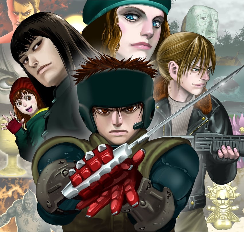 ominae yuu, jean jacquemonde, somei yoshino, and oboro (spriggan) drawn by minagawa_ryouji