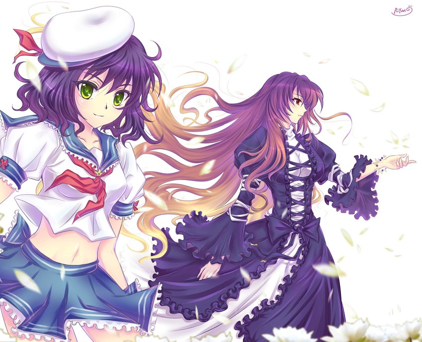 hijiri byakuren and murasa minamitsu (touhou) drawn by riyun_(halodark)