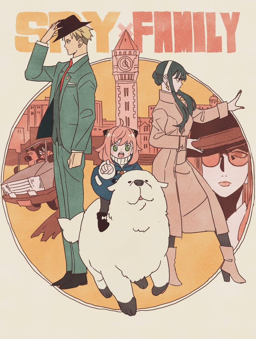 yor briar, anya, twilight, bond, yuri briar, and 1 more (spy x family) drawn by takeuchi_ryousuke