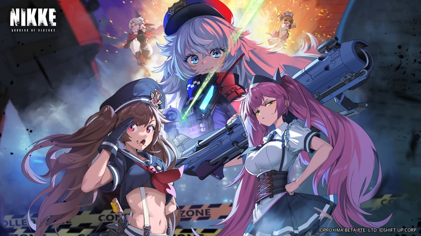 drake, poli, miranda, quiry, and novel (goddess of victory: nikke)