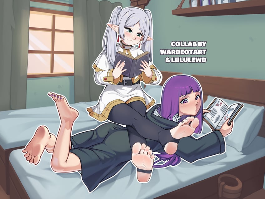 frieren and fern (sousou no frieren) drawn by lululewd and wardeotart