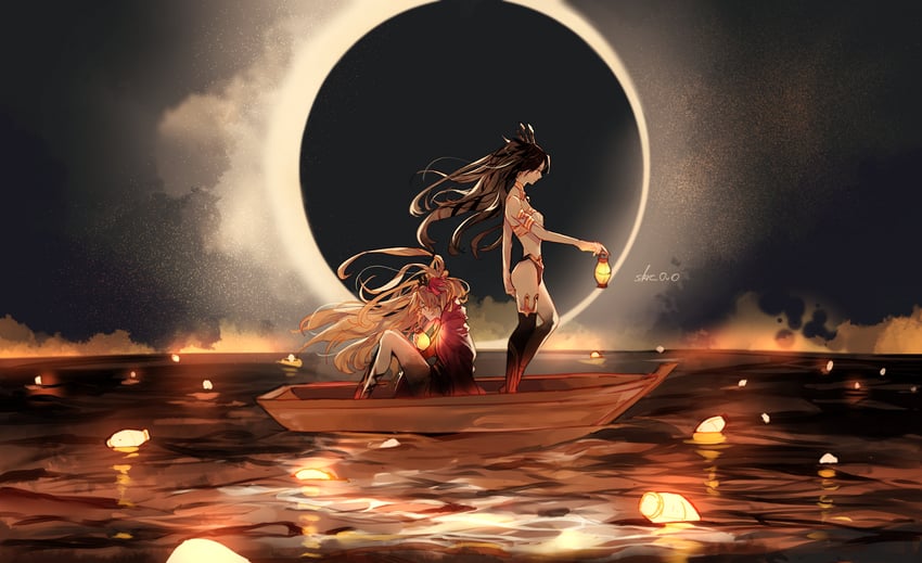 ereshkigal and ishtar (fate and 1 more) drawn by sakuramochi1003