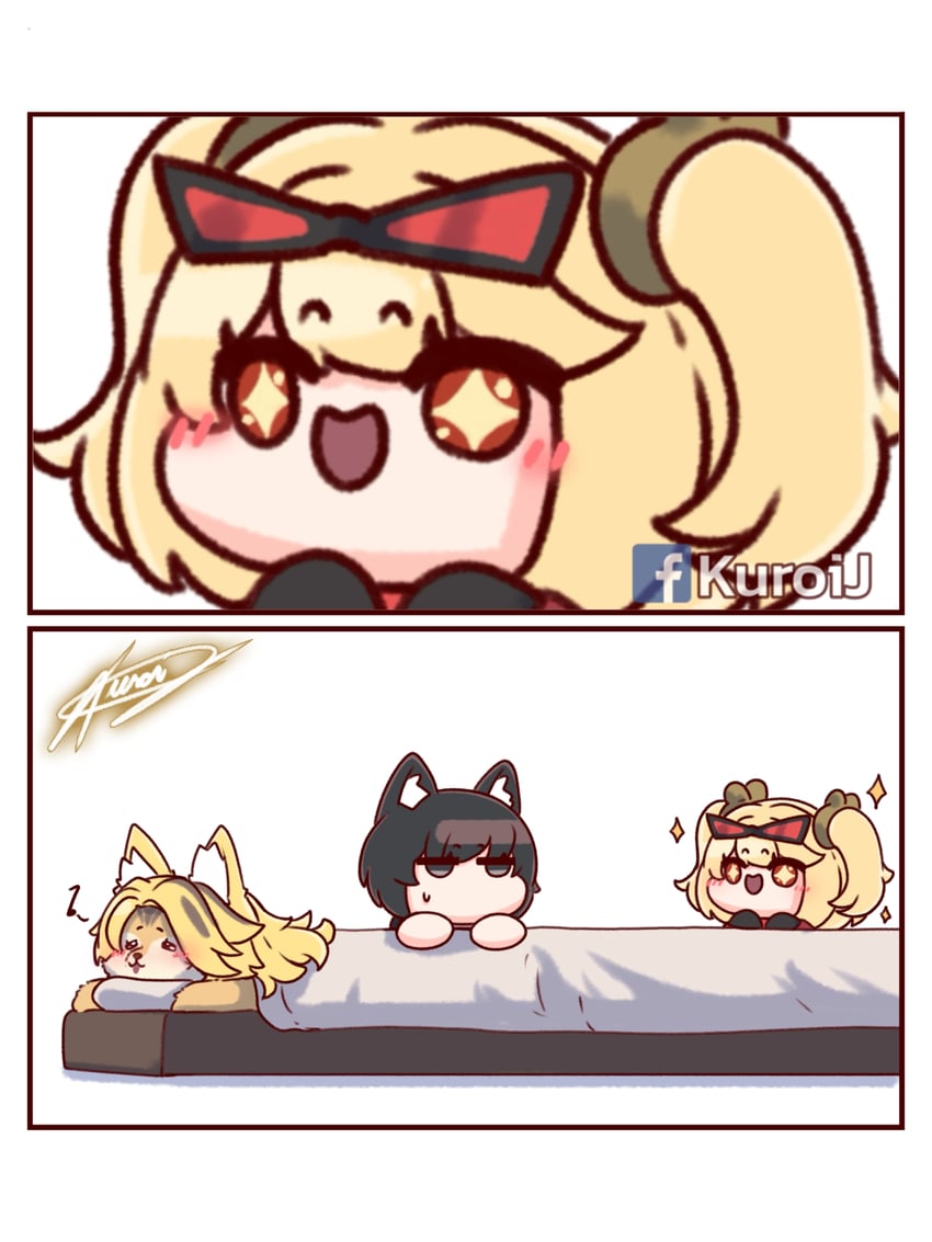 burnice white, pulchra fellini, and massage therapist (zenless zone zero) drawn by kuroij