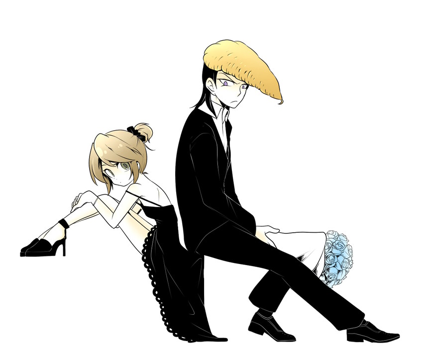 fujisaki chihiro and owada mondo (danganronpa and 1 more) drawn by ct_(dbzl102)