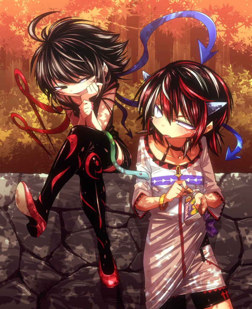 houjuu nue and kijin seija (touhou) drawn by shimizu_pem