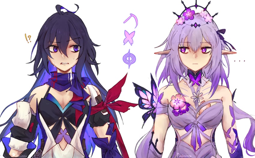 castorice and seele (honkai and 1 more) drawn by ralminno