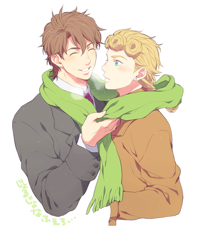 giorno giovanna and jonathan joestar (jojo no kimyou na bouken and 1 more) drawn by rwk