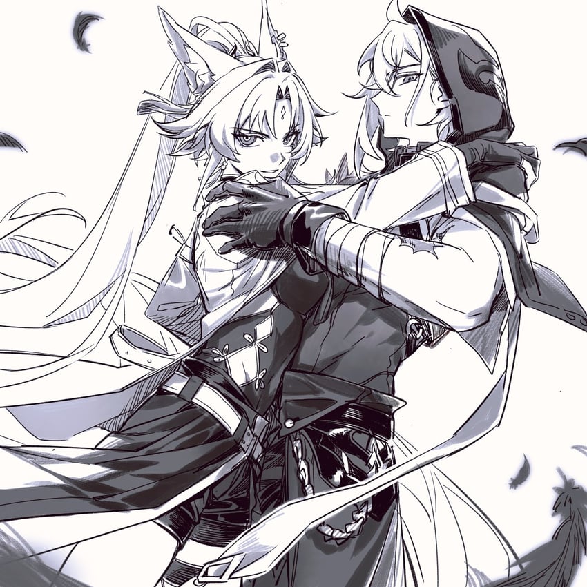 feixiao and moze (honkai and 1 more) drawn by unt142310
