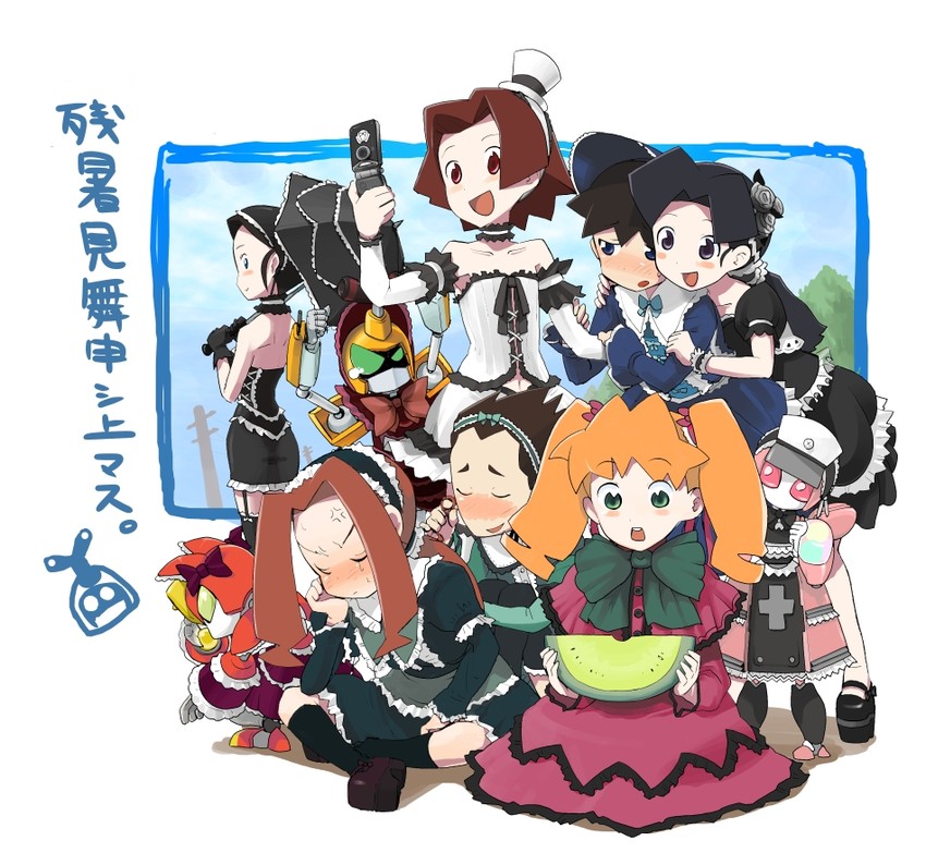 metabee, peppercat, tenryou ikki, junmai karin, amazake arika, and 5 more (medarot and 1 more) drawn by moudoku_(decopon3rd)