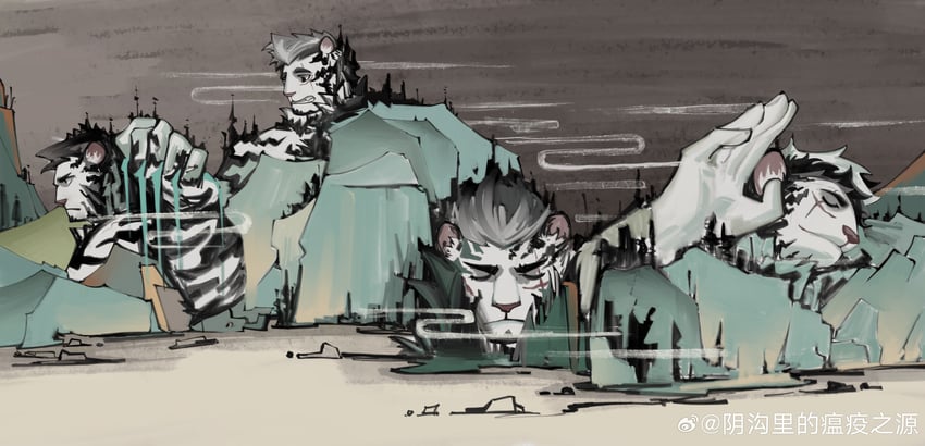 mountain (arknights) drawn by yingou_li_de_wenyi_zhi_yuan