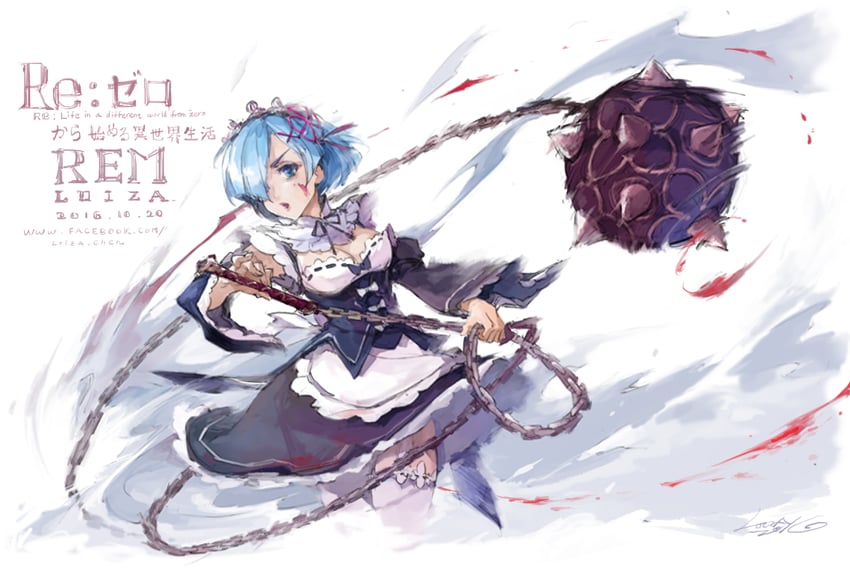 rem (re:zero kara hajimeru isekai seikatsu) drawn by loiza