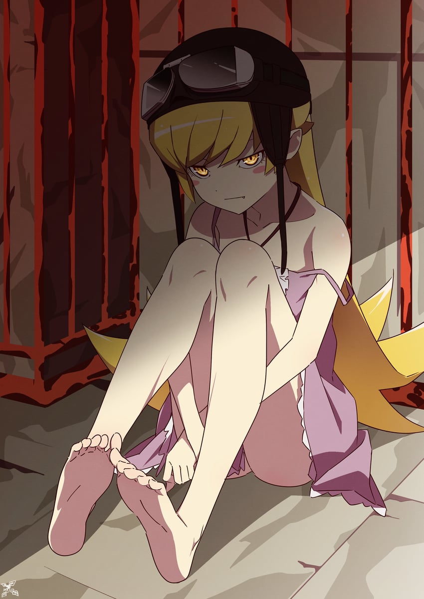 oshino shinobu (monogatari and 1 more) drawn by makicha_(sasurainopink)