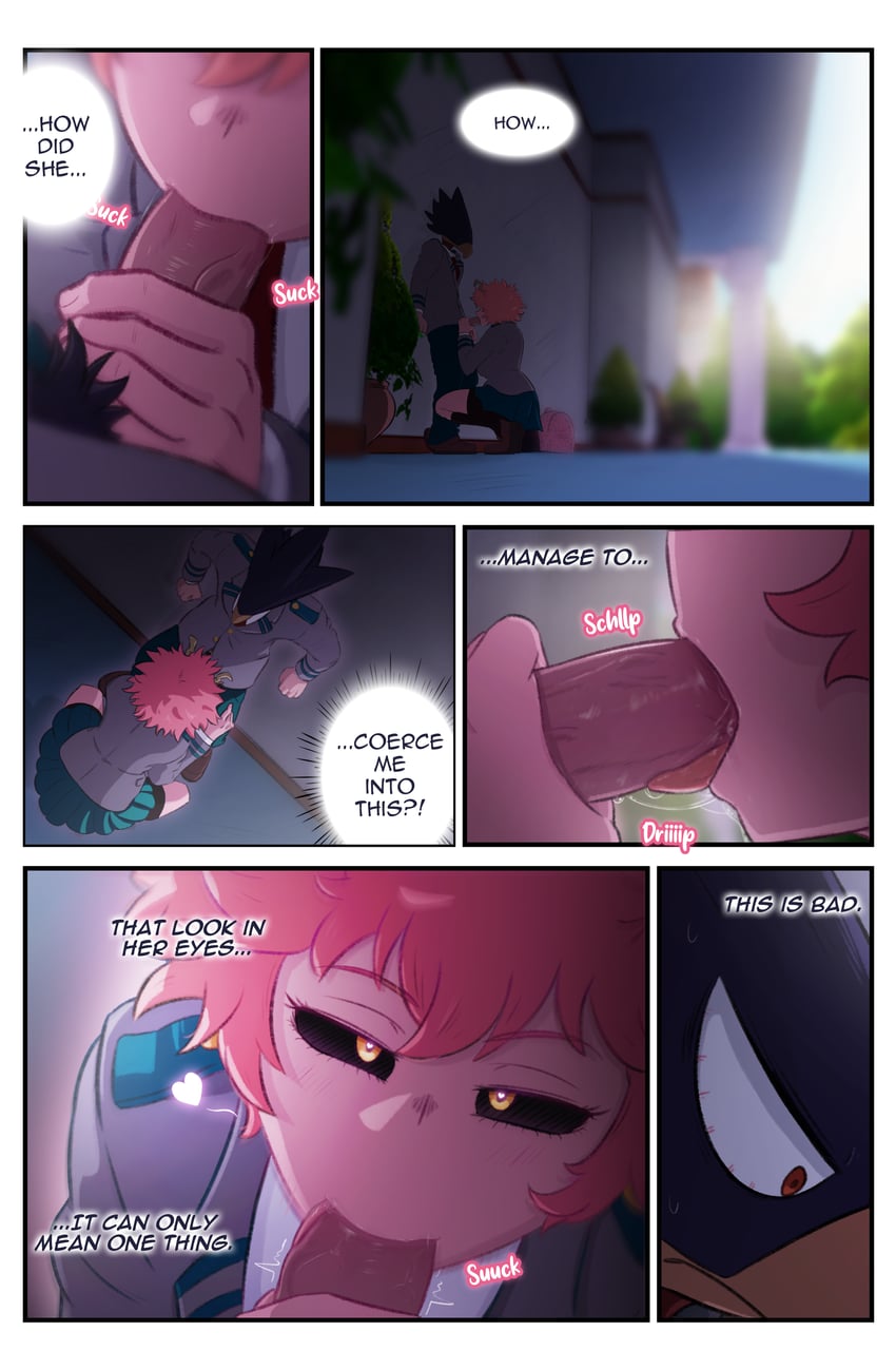 ashido mina and tokoyami fumikage (boku no hero academia) drawn by greatm8