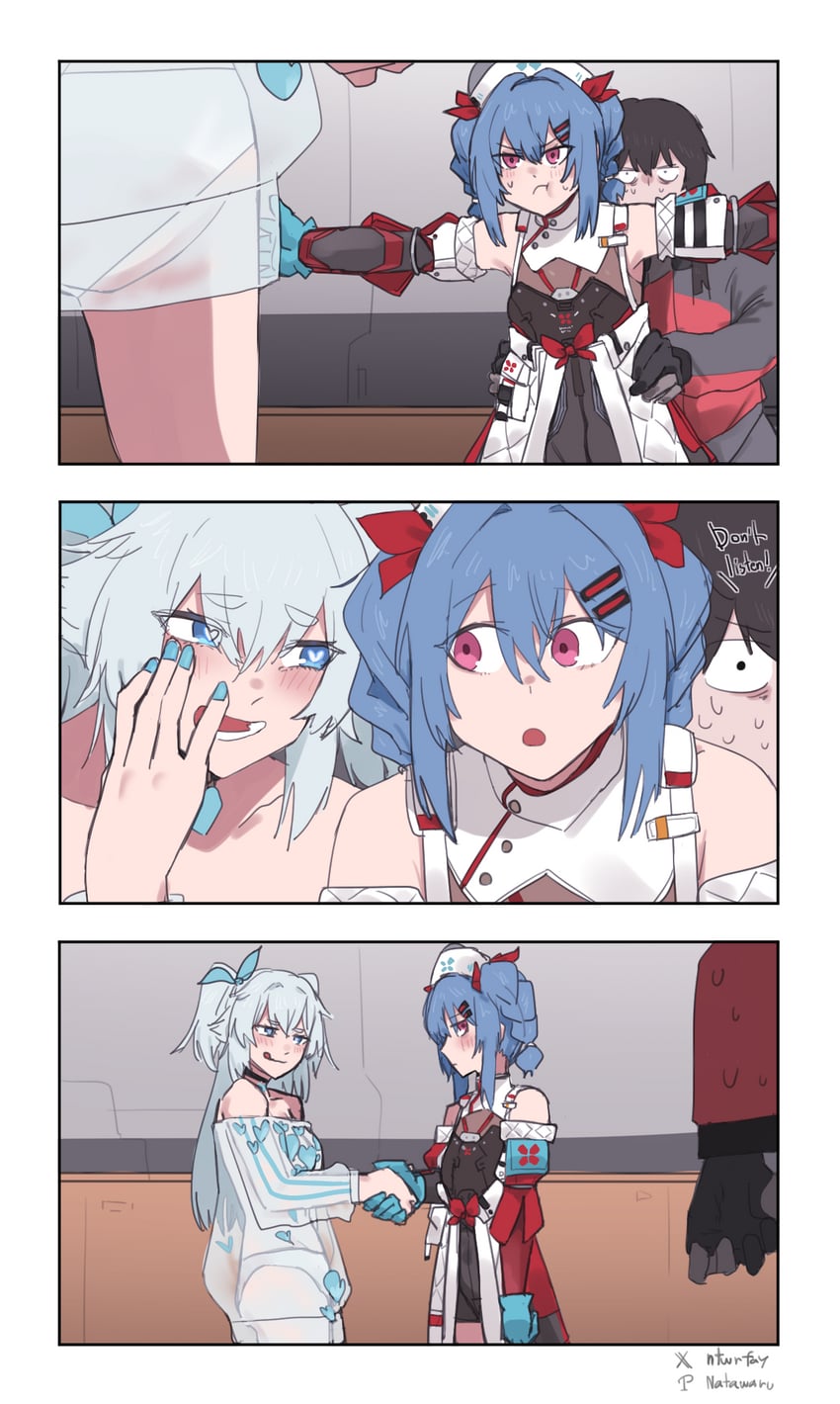 commander, pa-15, colphne, and florence (girls' frontline and 1 more) drawn by natawaru
