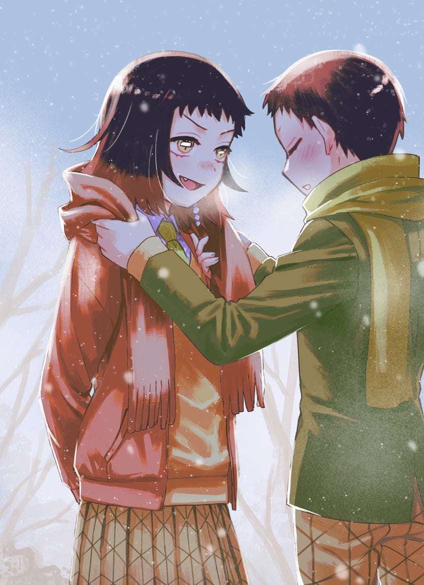 susamaru and yahaba (kimetsu no yaiba and 1 more) drawn by gami_(gami37260414)