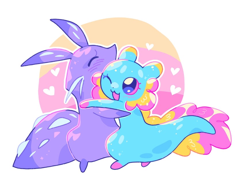 spearmaster and rivulet (rain world) drawn by skittyplush