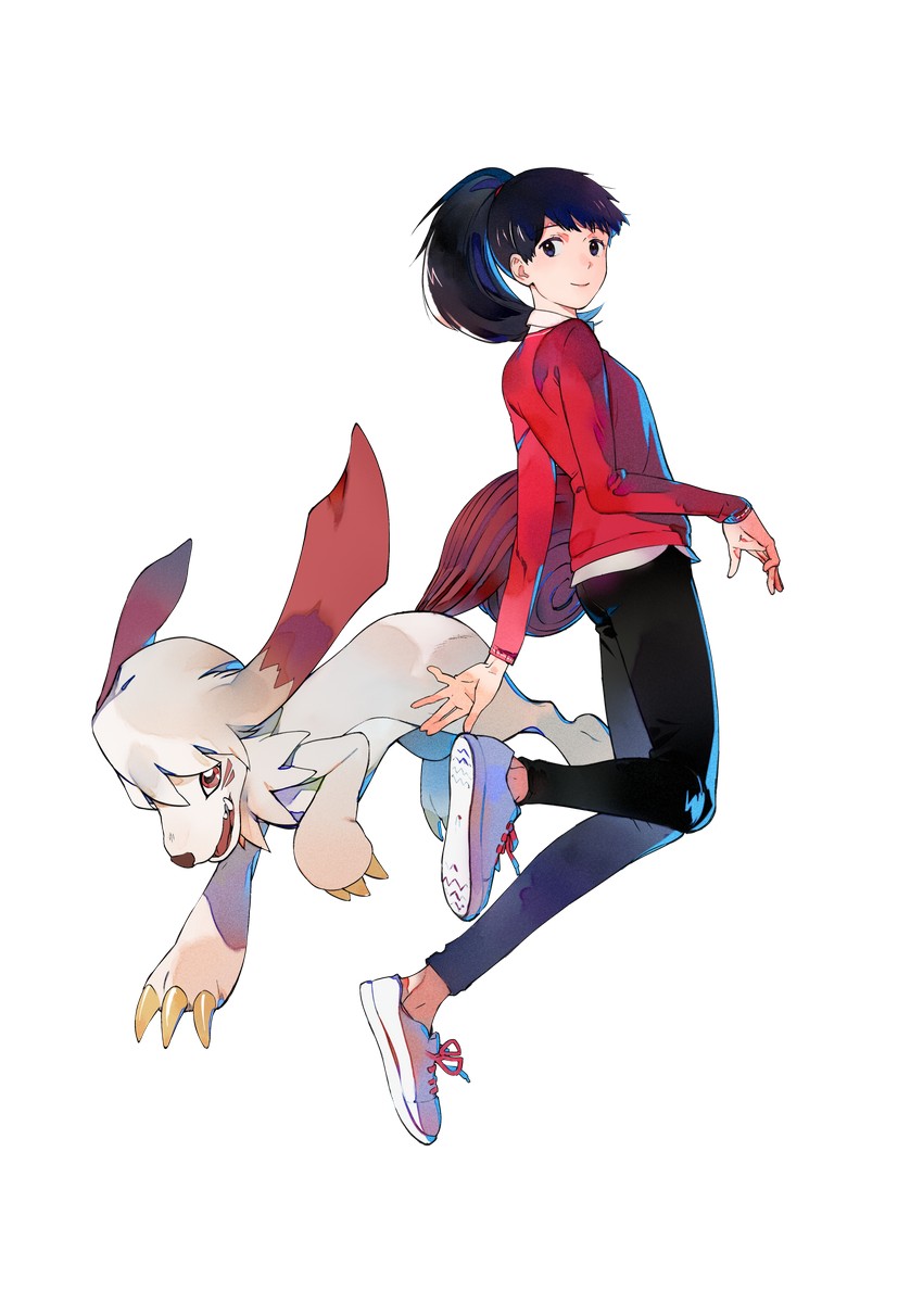 labramon and shibuya aoi (digimon and 1 more) drawn by ukumo_uichi