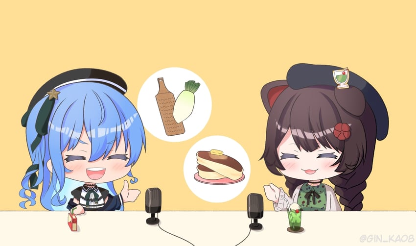 hoshimachi suisei and inui toko (hololive and 1 more) drawn by 2zibure