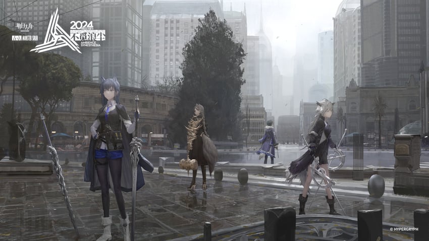 texas, lappland, texas the omertosa, penance, and vigil (arknights and 1 more) drawn by paindude