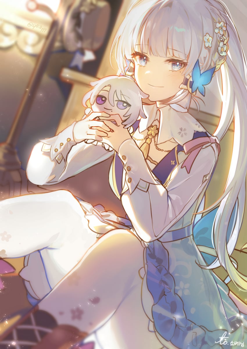 kamisato ayaka and kamisato ayato (genshin impact) drawn by sp0i0ppp