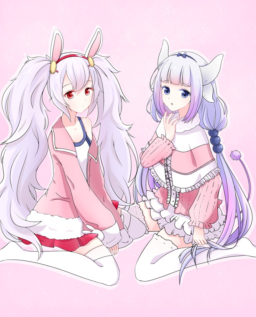 kanna kamui, laffey, and naganawa maria (azur lane and 1 more) drawn by akj-sw