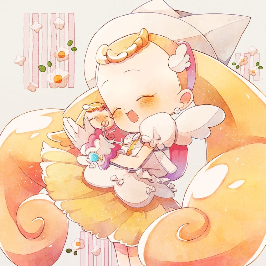 makihatayama hana and toto (ojamajo doremi) drawn by momiji_(lucario)