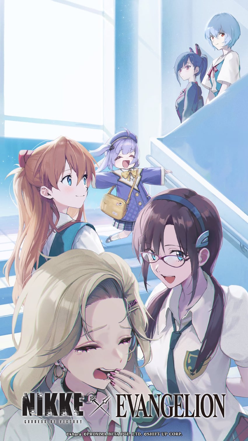 souryuu asuka langley, ayanami rei, makinami mari illustrious, ein, rei, and 1 more (neon genesis evangelion and 2 more)