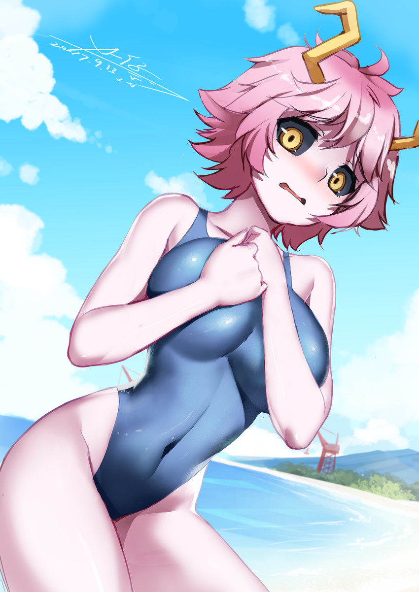 ashido mina (boku no hero academia) drawn by x-boy