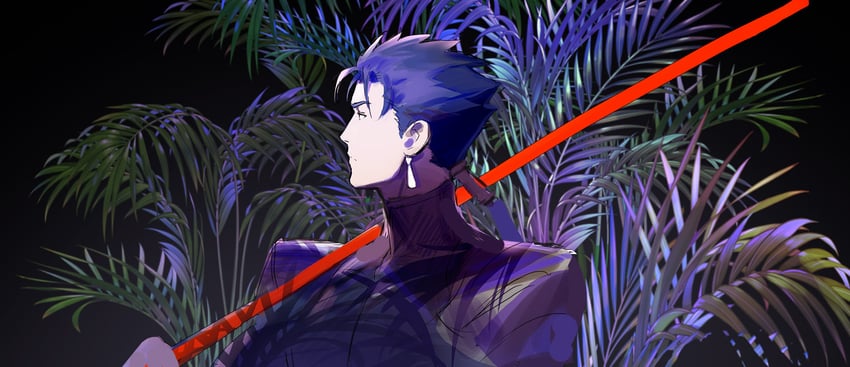 cu chulainn (fate and 1 more) drawn by yarr