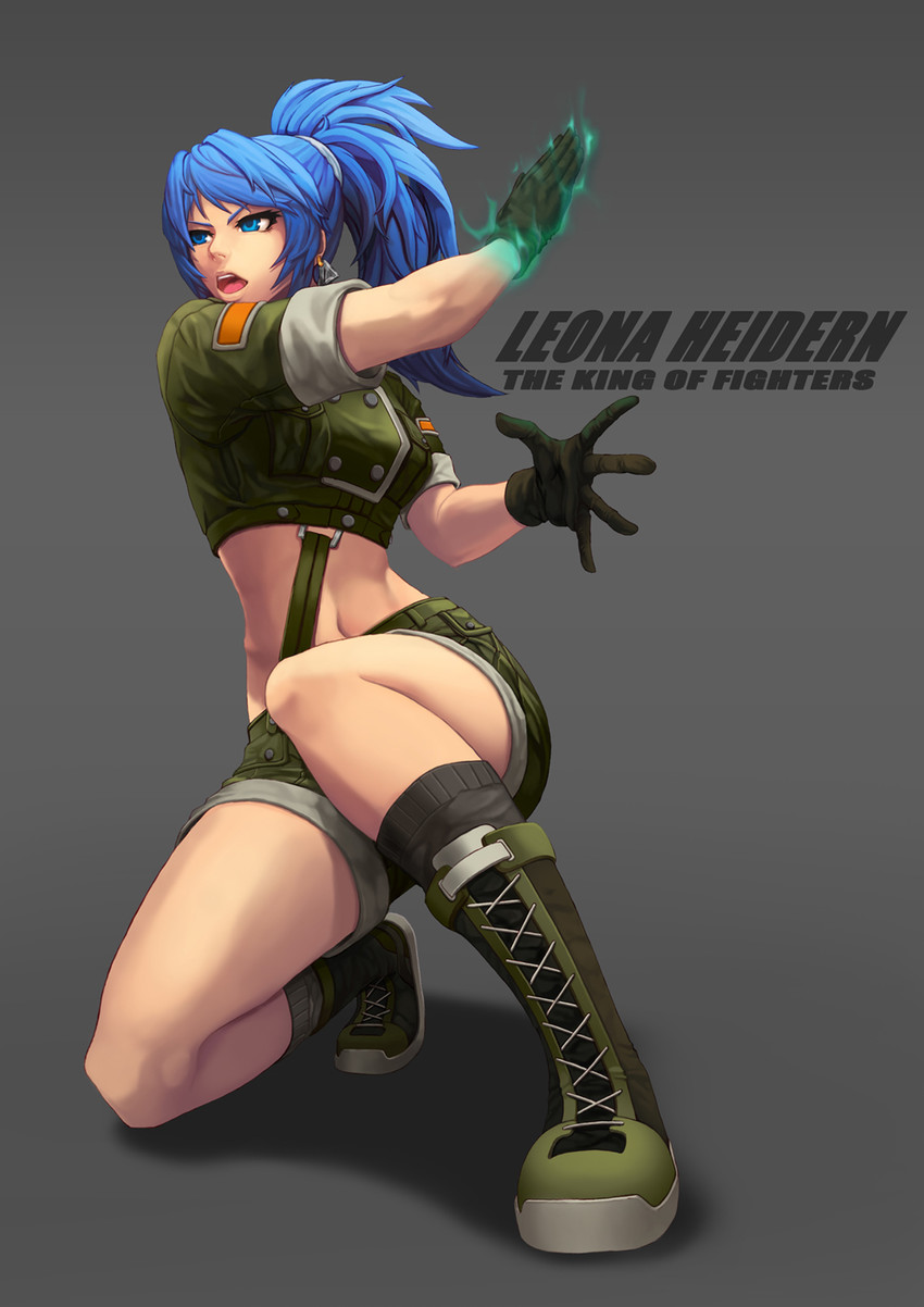 leona heidern (the king of fighters) drawn by emmental_void