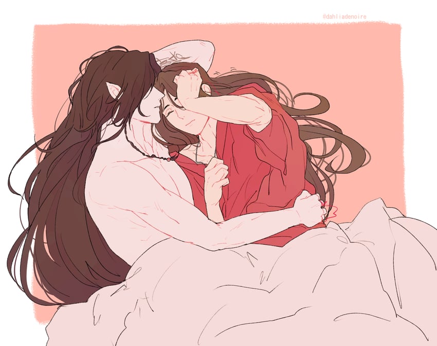 xie lian and hua cheng (tianguan cifu) drawn by tamtam_(dahliadenoire)