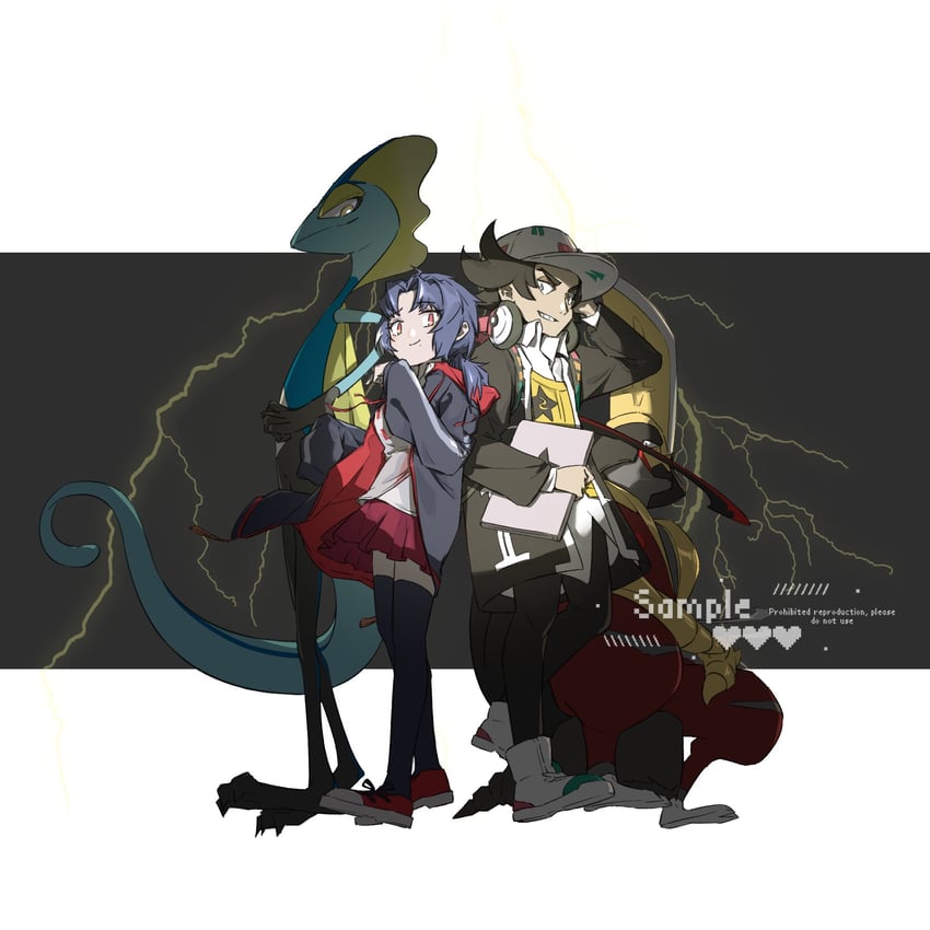 inteleon, giacomo, and kingambit (pokemon and 1 more) drawn by robinlovesop