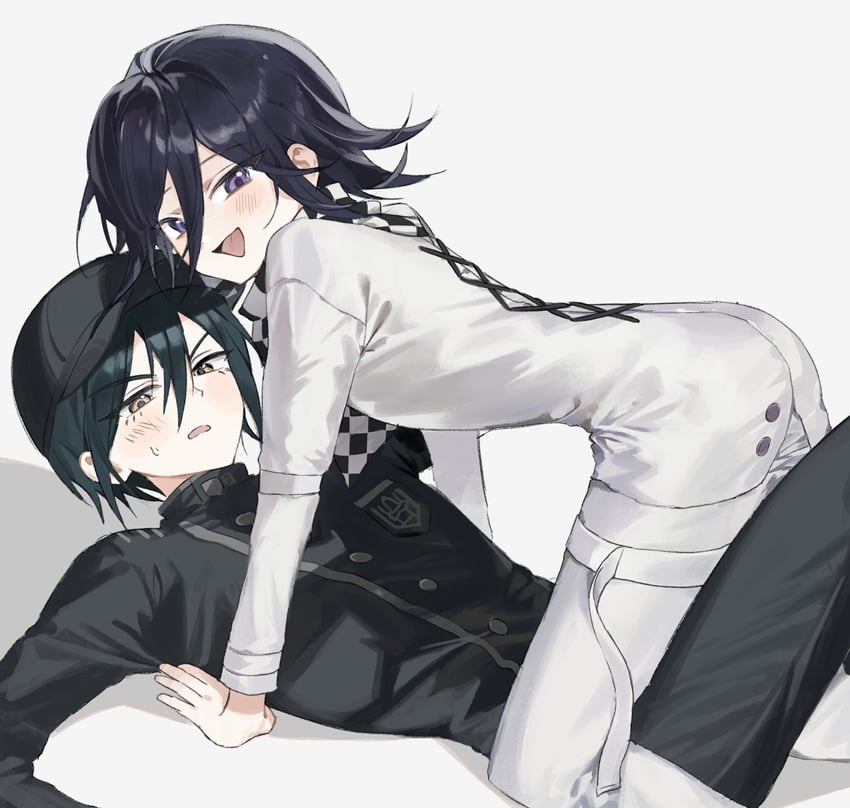 oma kokichi and saihara shuichi (danganronpa and 1 more) drawn by chama_(chacoc0)