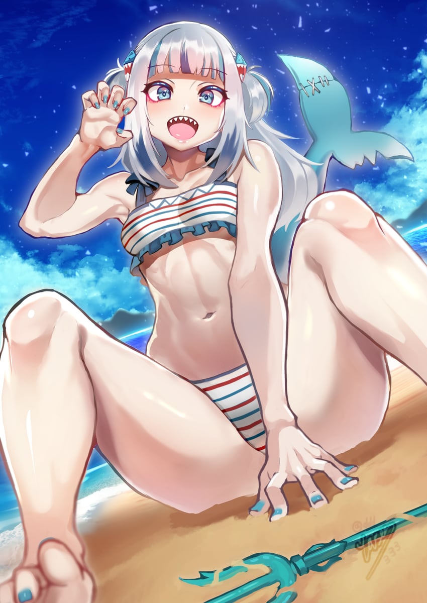 gawr gura (hololive and 1 more) drawn by yasu_suupatenin