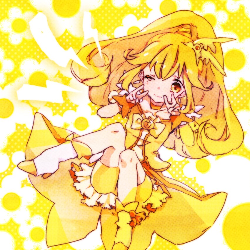 kise yayoi and cure peace (precure and 1 more) drawn by kyoko_kumakuma